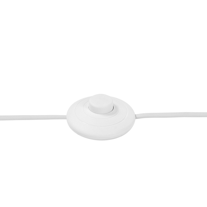 Lampada da Terra Bianca con Struttura in Legno Chiaro 140 cm Paralume in Tessuto Treppiede per Tamburo Design Moderno