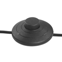 Lampada da Terra Nera con Struttura in Legno Chiaro 140 cm Paralume in Tessuto Treppiede per Tamburo Design Moderno