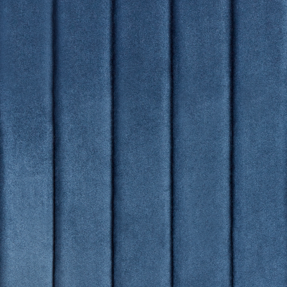 Set di 2 sedie da pranzo Braccioli in velluto blu Gambe in metallo Nero Retro Glam