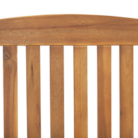 Set da bistrot da giardino Tavolo in legno di acacia 2 sedie con cuscini rossi pieghevole resistente ai raggi UV