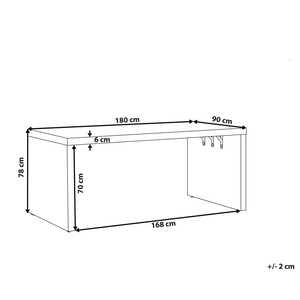 Tavolo da pranzo da giardino in cemento grigio 180 x 90 cm a forma di U 6 posti resistente all'acqua