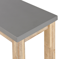 Panca da giardino per esterni in fibra di cemento con base in legno grigio a 3 posti 180 x 90 cm Mobili da giardino industriali moderni