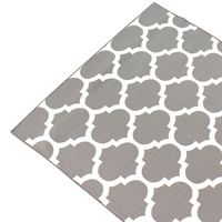 Tappeto tappetino Tessuto Grigio 140 x 200 cm Reversibile Esterno Interno Marocchino