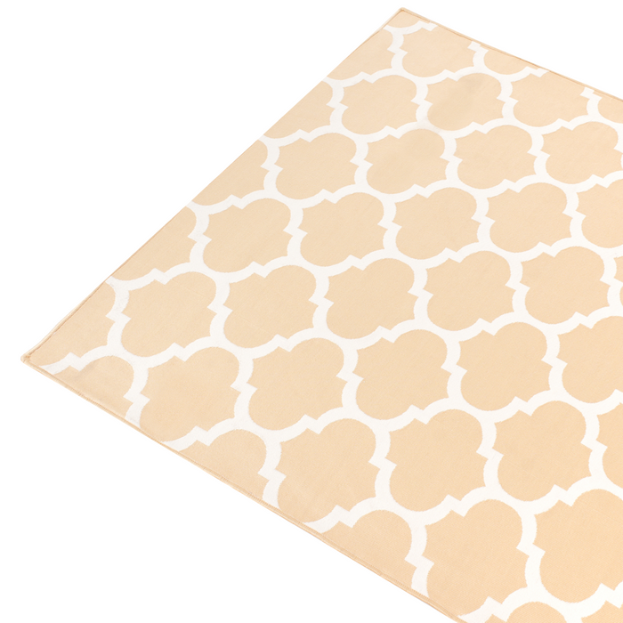 Tappeto tappetino Tessuto Beige 160 x 230 cm Reversibile Esterno Interno Marocchino