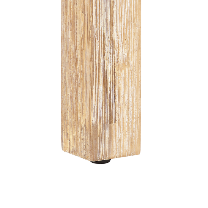 Tavolo da pranzo per esterni in cemento grigio gambe in legno acacia 180 x 90 cm 8 posti moderno patio industriale