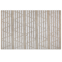 Tappeto Shaggy in cotone beige 120 x 180 cm intrecciato a mano pelo lungo Boho Camera da letto