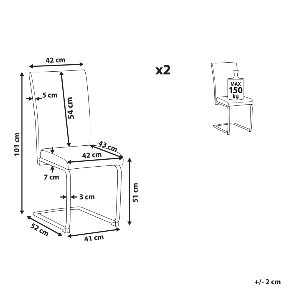 Set di sedie imbottite in ecopelle bianca a sbalzo retrò sala da pranzo sala conferenze