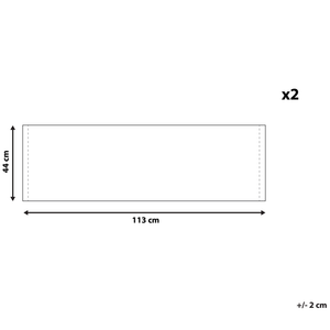 Set di 2 tessuti di ricambio per lettini prendisole amaca con imbracatura in poliestere giallo e grigio