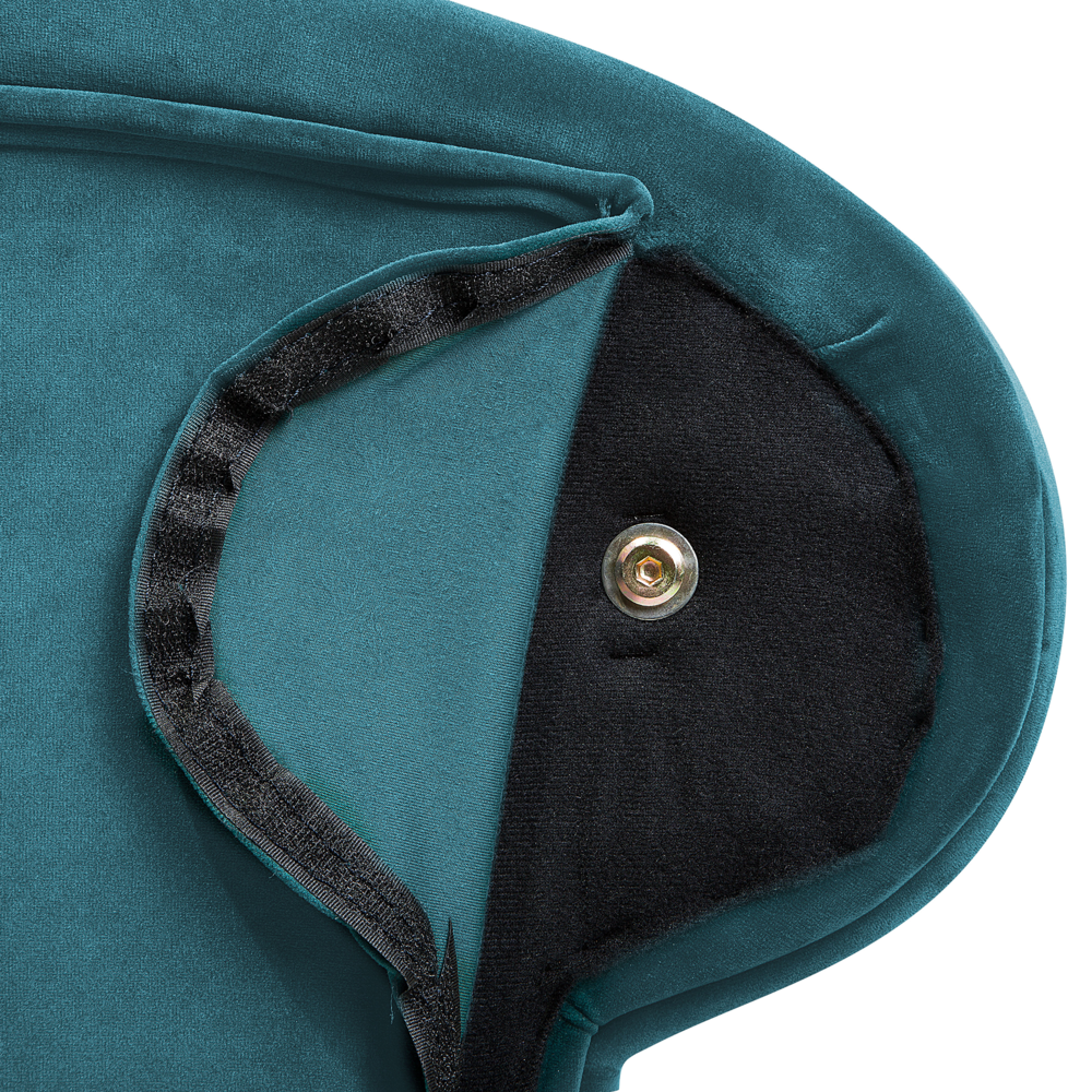 Chaise Longue Velluto di colore Verde Acqua Versione Destra Stile Chesterfield soggiorno camera da letto