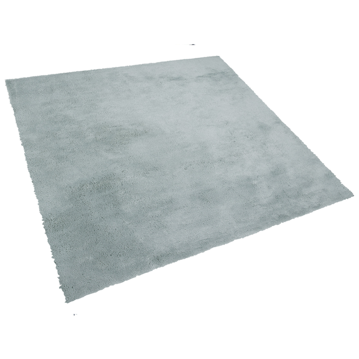 Tappeto shaggy in misto cotone e poliestere verde 200 x 200 cm soffice pelo denso