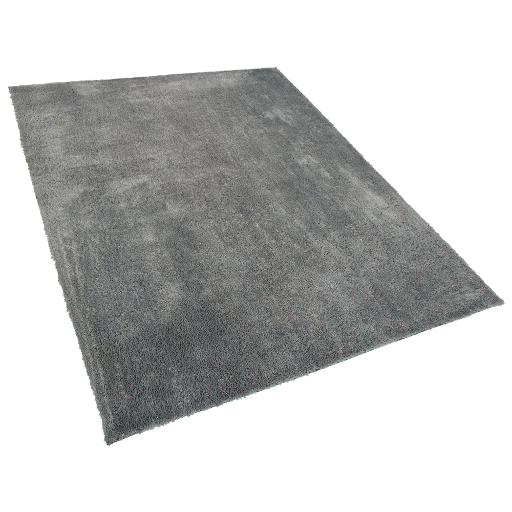 Tappeto Shaggy in misto cotone e poliestere grigio 200 x 300 cm soffice pelo denso