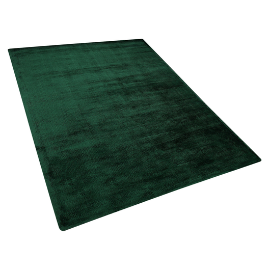 Tappeto tappetino di colore Verde Viscosa 140 x 200 cm trapuntato pelo corto in stile Moderno
