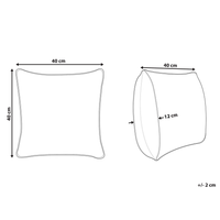 Cuscino per bambini in cotone giallo 40 x 40 cm Orso Abbracci stampa motivo a triangolo quadrato per cameretta