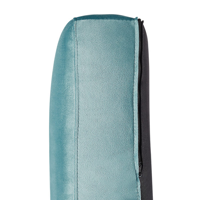 Divano di colore azzurro a 3 posti in velluto trapuntato stile Glamour ed Elegante