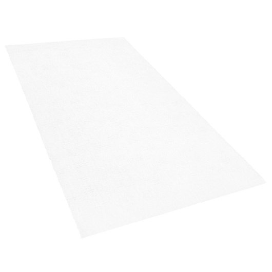 Tappeto shaggy bianco 80 x 150 cm moderno tappeto rettangolare trapuntato a Pelo Lungo
