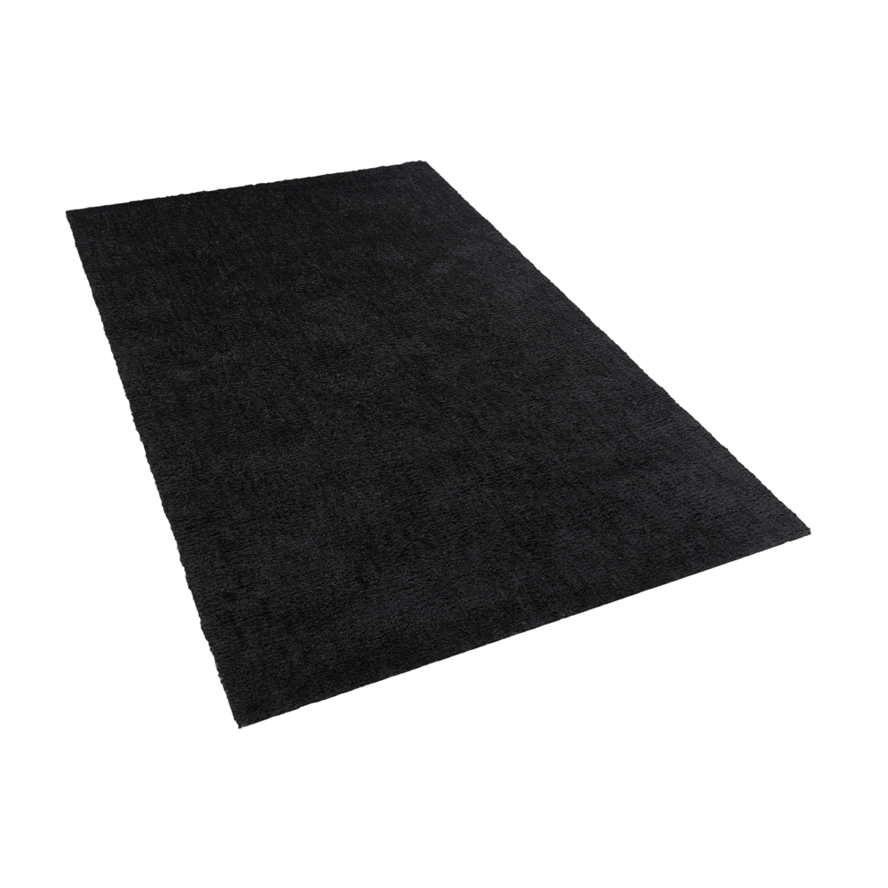 Tappeto Shaggy Nero 200 x 300 cm Moderno Tappeto Rettangolare Trapuntato a Pelo Lungo