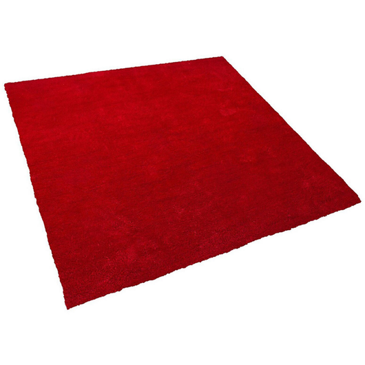 Tappeto shaggy rosso 200 x 200 cm moderno tappeto quadrato trapuntato a Pelo Lungo