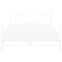 Letto Bianco Doppia Dimensione 140 x 200 cm Metallo stile Vintage