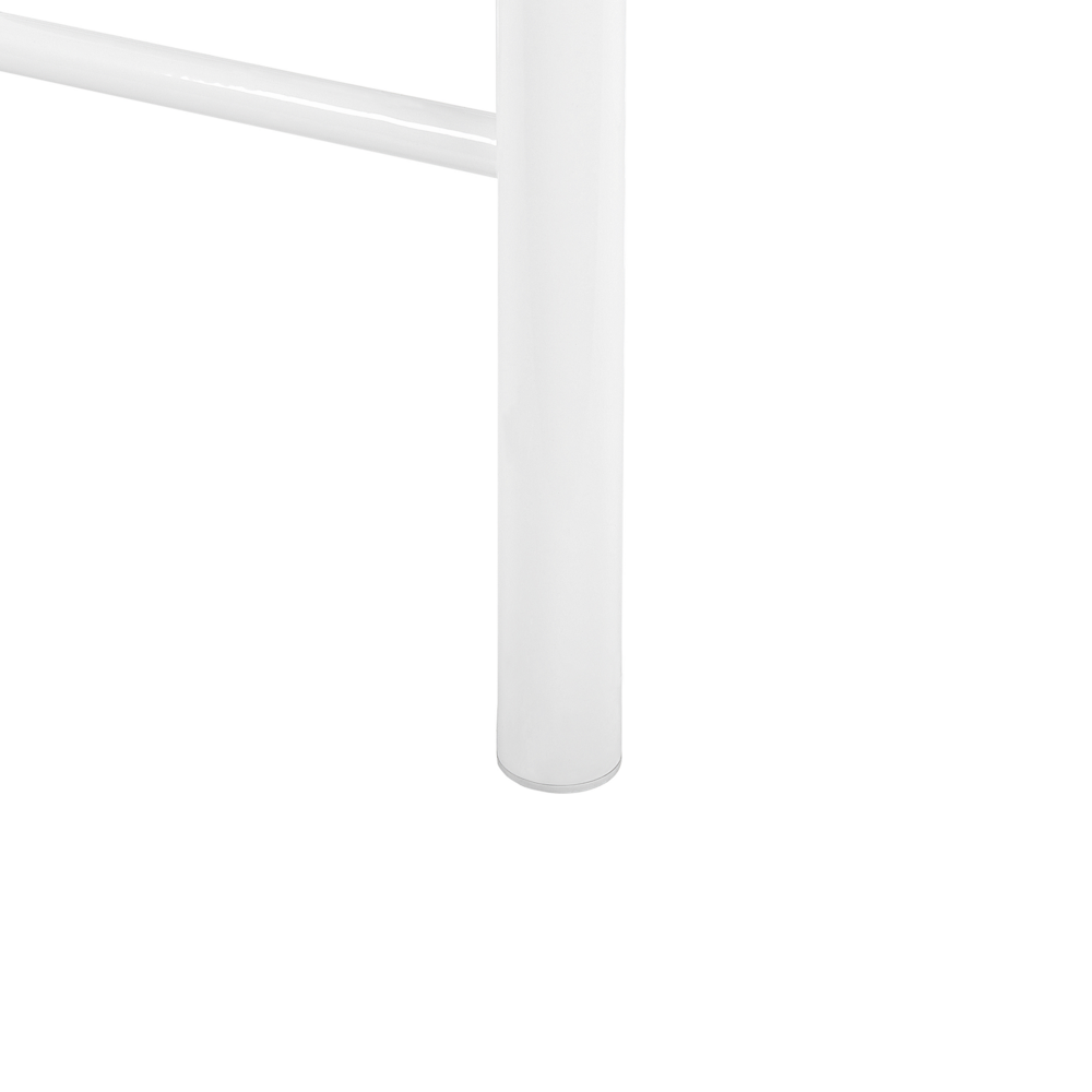 Letto Bianco Doppia Dimensione 140 x 200 cm Metallo stile Vintage