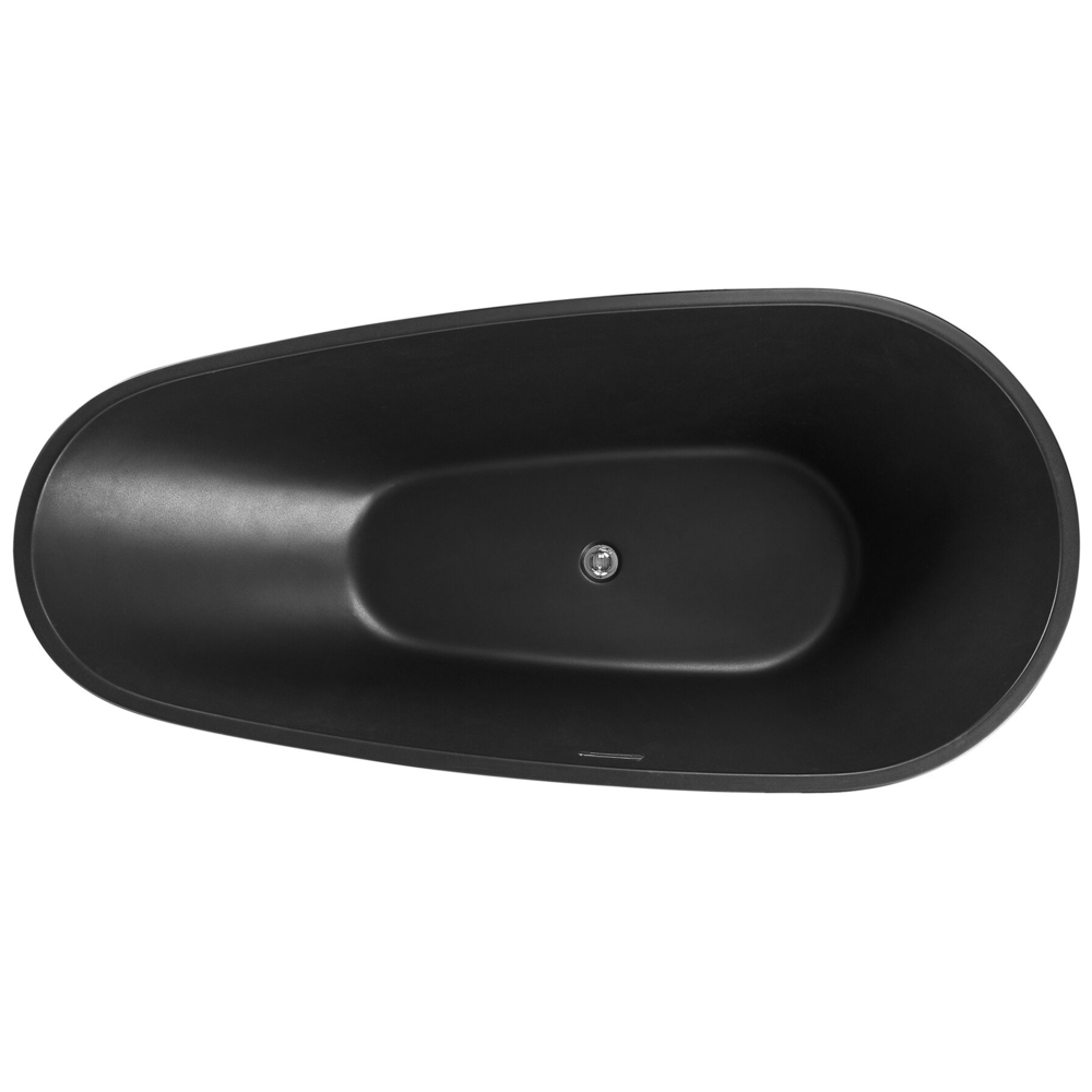 Vasca freestanding in acrilico sanitario Nero singolo 1730 x 820 mm ovale design moderno colore opaco