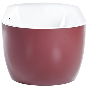 Vasca da Bagno Freestanding Acrilico Sanitario Rosso Bordeaux 170 x 79 cm