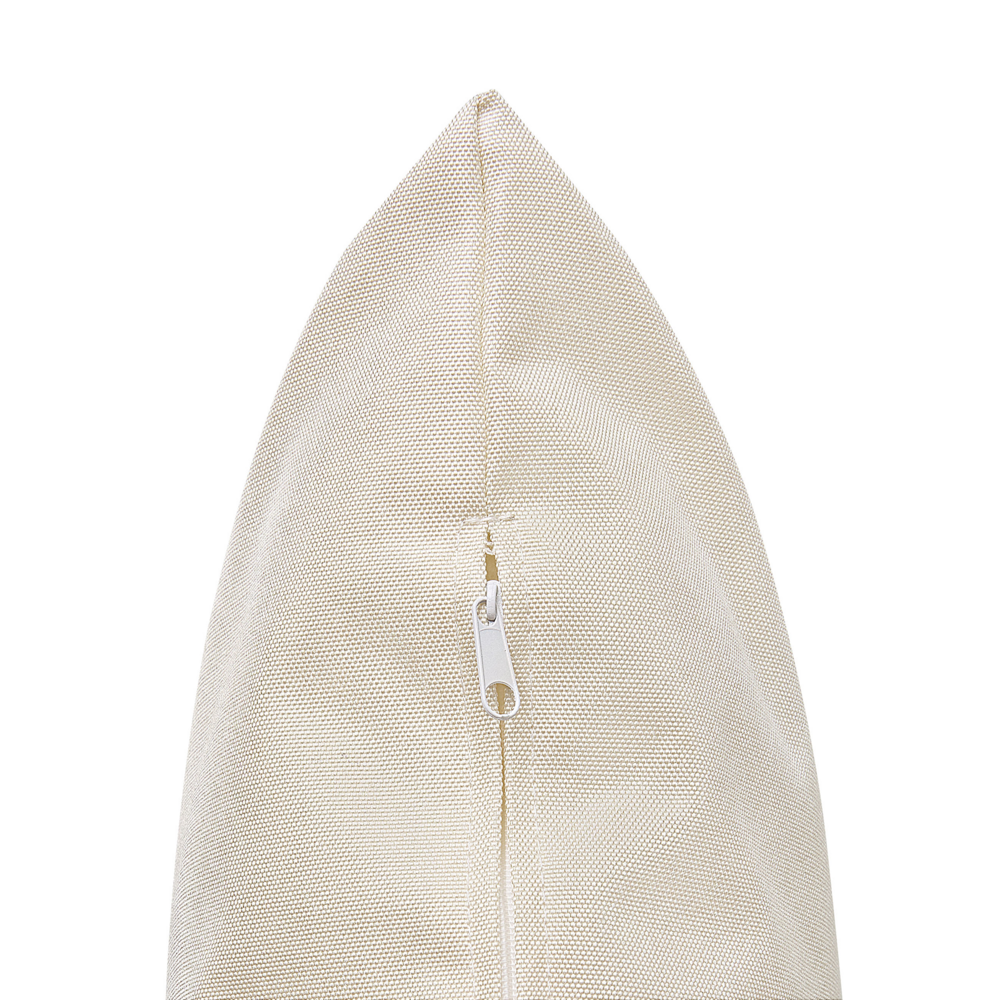 Poltrona da Giardino Boho in Rattan Naturale con Cuscini a Forma di Uovo Beige