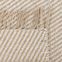 Tappeto in juta beige e cotone 140 x 200 cm con frange intrecciate a mano Boho ingresso camera da letto