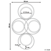 Specchio da parete moderno in metallo dorato 4 pezzi 50 x 80 cm pezzo decorativo o