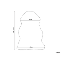 Morbido Tappeto in Vera Pelle di Pecora Blu Navy 65 x 110 cm stile moderno