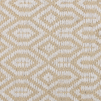 Tappeto in juta beige e cotone 140 x 200 cm intrecciato a mano con frange Boho soggiorno camera da letto