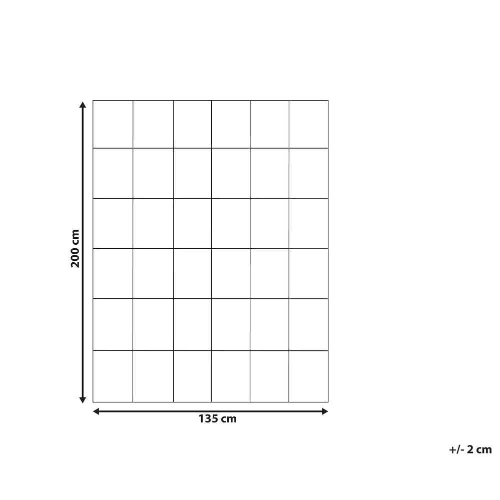 Piumino in misto poliestere bianco misura unica 135 x 200 cm imbottitura leggera trapuntata