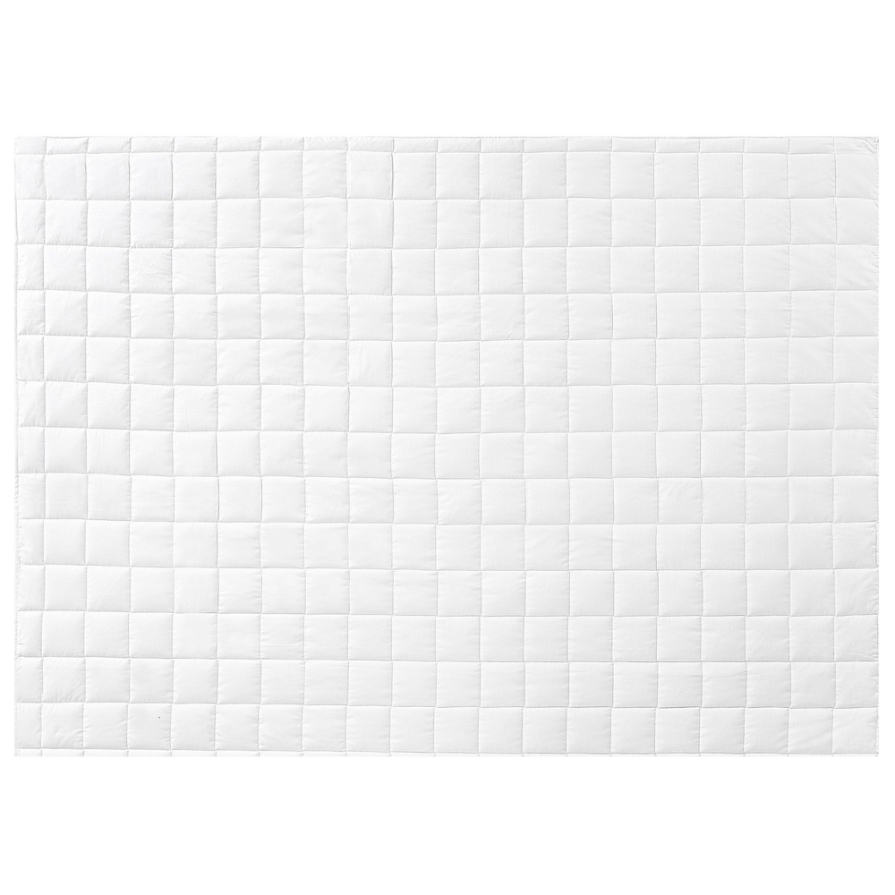 Piumino in misto poliestere bianco taglia unica 135 x 200 cm trapuntato con bottoni per tutte le stagioni