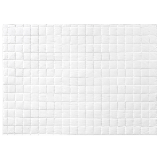 Piumino in misto poliestere bianco taglia unica 135 x 200 cm trapuntato con bottoni per tutte le stagioni