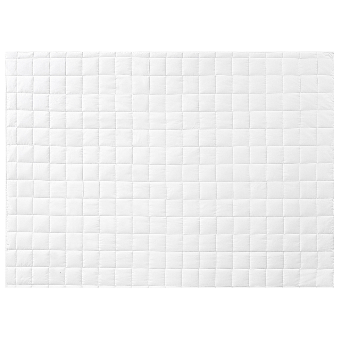 Piumino in misto poliestere bianco taglia unica 135 x 200 cm trapuntato con bottoni per tutte le stagioni