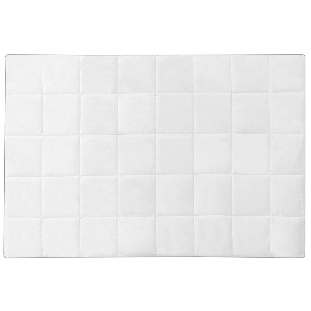 Copripiumino in cotone Japara bianco Imbottitura microfibra Taglia unica 135 x 200 cm Trapuntato per tutte le stagioni Lavabile in lavatrice