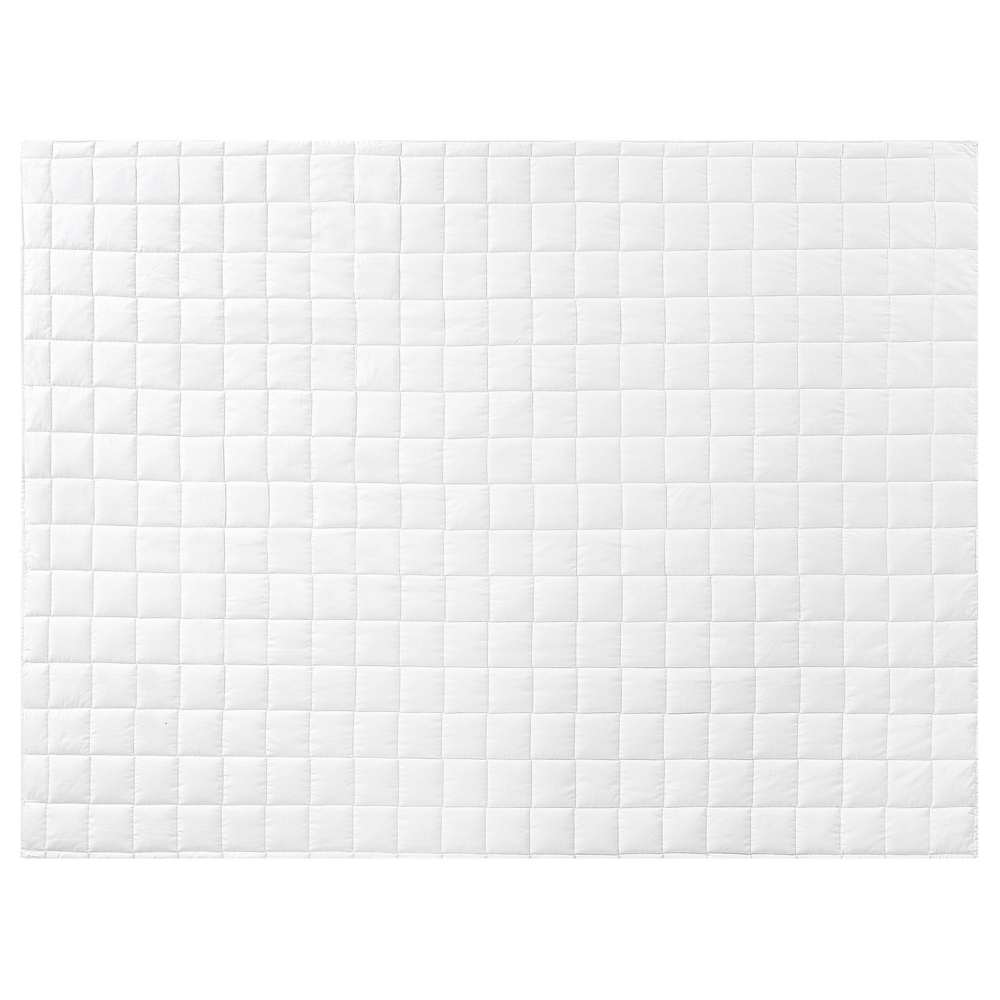 Piumino in misto poliestere bianco taglia unica 155 x 220 cm trapuntato con bottoni per tutte le stagioni