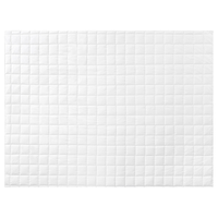 Piumino in misto poliestere bianco taglia unica 155 x 220 cm trapuntato con bottoni per tutte le stagioni