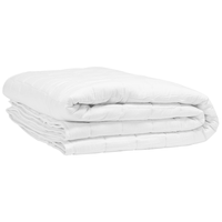 Piumino in misto poliestere bianco taglia unica 155 x 220 cm trapuntato con bottoni per tutte le stagioni