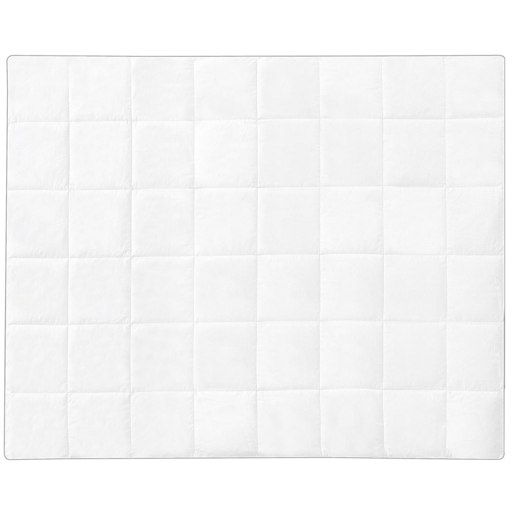 Copripiumino in cotone Japara bianco Imbottitura microfibra Taglia unica 155 x 220 cm Trapuntato per tutte le stagioni Lavabile in lavatrice