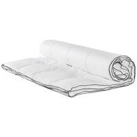 Copripiumino in cotone Japara bianco Imbottitura microfibra Taglia unica 155 x 220 cm Trapuntato per tutte le stagioni Lavabile in lavatrice