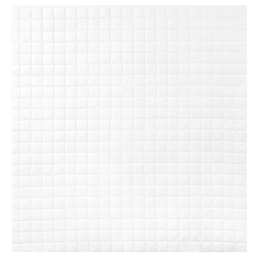 Piumino in misto poliestere bianco matrimoniale 200 x 220 cm trapuntato con bottoni per tutte le stagioni