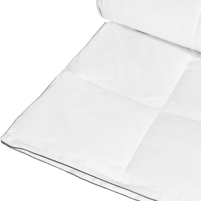 Copripiumino Bianco Japara Cotone Fodera Microfibra Imbottitura Doppia Dimensioni 200 x 220 cm Tutte Le Stagioni Trapuntato Lavabile Lavatrice