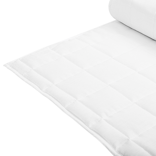 Piumino in misto poliestere bianco misura unica 220 x 240 cm imbottitura leggera trapuntata