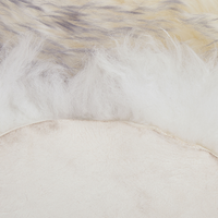 Morbido Tappeto in Vera Pelle di Pecora Bianco e Grigio stile moderno