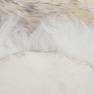 Morbido Tappeto in Vera Pelle di Pecora Bianco e Grigio stile moderno
