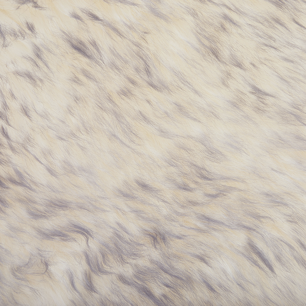 Morbido Tappeto in Vera Pelle di Pecora Bianco e Grigio stile moderno