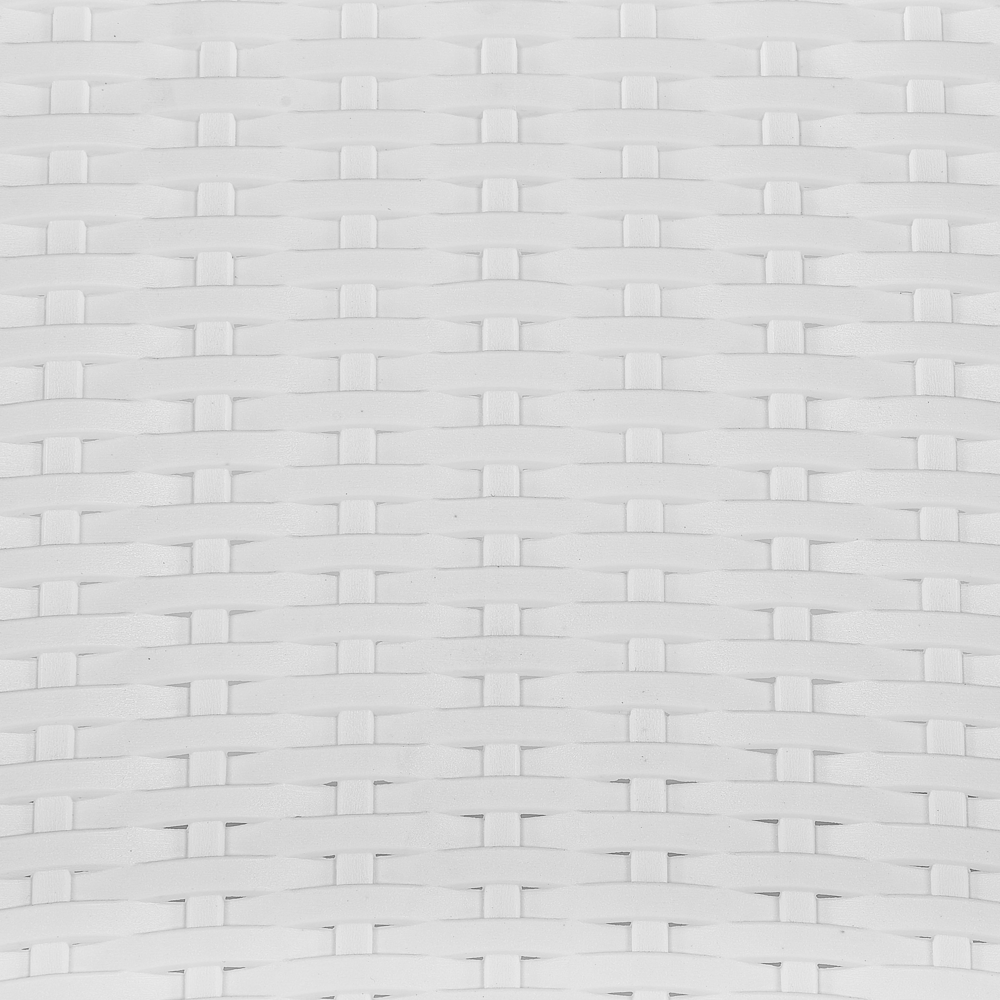 Set da pranzo da giardino Tavolo rettangolare di colore bianco 6 posti in stile costiero