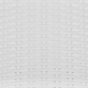 Set da pranzo da giardino Tavolo rettangolare di colore bianco 6 posti in stile costiero