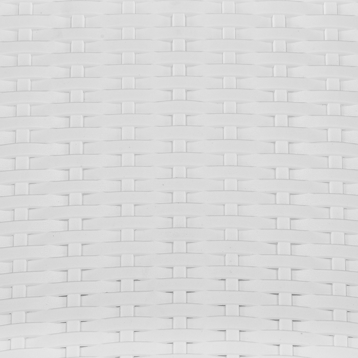 Set da pranzo da giardino Tavolo rettangolare di colore bianco 6 posti in stile costiero