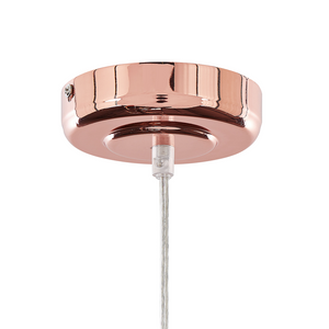 Lampadario Metallo Color Rame 3 Luci Effetto Lampadina Incandescenza